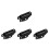 4Pcs Sturdy Black Iron Horizontal Jack Handle Connector Replacement 4