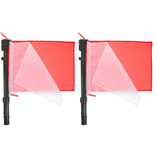 2Pcs Match Referee Flags Compact for Outdoor Use 2