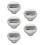 5Pcs Iron Gas Cap for Motorcycle Silver Wide Compatibility and Durable 5