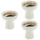 3Pcs Classic Beige Ceramic Footed Bowls Decorative Dessert Bowls 7