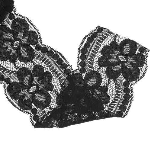 3Pcs Black Delicate Lace Trim DIY Sewing Accessory for Decoration
