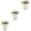 3Pcs Classic Beige Ceramic Footed Bowls Decorative Dessert Bowls 6