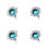 4Pièces Anneaux De Serviette Bleu En Élégants, Décor Banquet 4