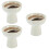 3Pcs Classic Beige Ceramic Footed Bowls Decorative Dessert Bowls 8
