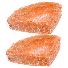 6Stk Orange Reptil Wassernapf Aus Resin Für Echsen & Schildkröten
