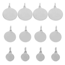 36Pcs Outdoor Training Steel Targets Hanging Practice Tool Silver