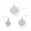 36Pcs Outdoor Training Steel Targets Hanging Practice Tool Silver 2