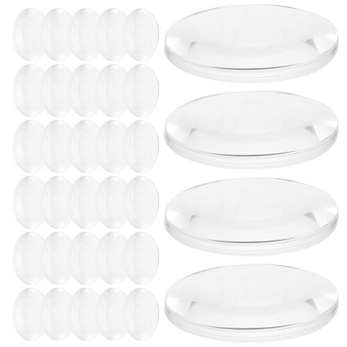 200Pcs Small Transparent Convex Lenses for Physics Teaching Tools