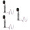 3St Mini Verkeerslicht Ornament Metaal Realistisch Model 7