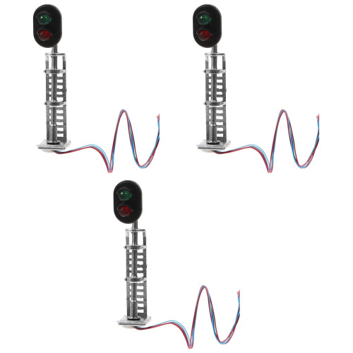 3St Mini Verkeerslicht Ornament Metaal Realistisch Model 2