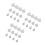 36Pcs Outdoor Training Steel Targets Hanging Practice Tool Silver 9