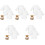 10Pcs White Fabric Bear Doll Clothes for Kids Replaceable Doll Costume 3