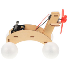 5Pcs Educational Wooden Wind Boat Toy DIY Assembly Kids Plaything
