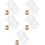 10Pcs White Fabric Bear Doll Clothes for Kids Replaceable Doll Costume 7