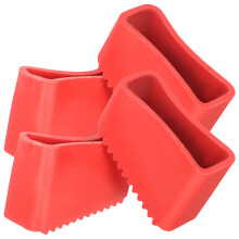 16Pcs Red Rubber Ladder Feet Covers Non-Slip Durable Floor Protectors