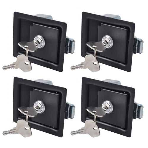 16Pcs Zinc Alloy Trailer Locks Secure Paddle Handle for Car Use Black