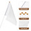 120Pcs Blank White Hand Flags Mini Flags for Cheering and Marking 6