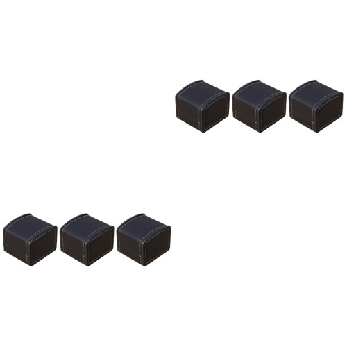 6Pcs Black Watch Organizer PU Portable Anti-Fall Storage Box 2