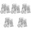 5Sets Portable Silver Guitar Humidifier and Violin Thermometer ABS 3