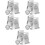 5Sets Portable Silver Guitar Humidifier and Violin Thermometer ABS 7