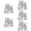 5Sets Portable Silver Guitar Humidifier and Violin Thermometer ABS 10
