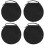 4Pcs Black Round Cd Bag Nylon Portable Storage Case Holder 5