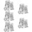 5Sets Portable Silver Guitar Humidifier and Violin Thermometer ABS 11