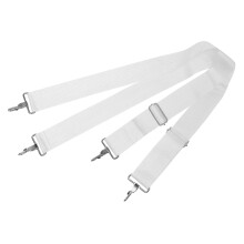 4Pcs White Nylon Marching Bass Drum Strap Adjustable Metal Buckle Belt