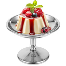 3Pcs High Base Stainless Steel Dessert Bowls for Ice Cream and Yogurt