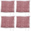 4St Rood Badmintonnet Met Stevig Nylon, Voor En 5