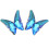 4St Blauwe Alloy Applique Patch DIY Mode Accessoires 1
