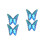 4St Blauwe Alloy Applique Patch DIY Mode Accessoires 6