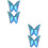 4St Blauwe Alloy Applique Patch DIY Mode Accessoires 8