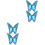 4St Blauwe Alloy Applique Patch DIY Mode Accessoires 5