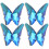 4St Blauwe Alloy Applique Patch DIY Mode Accessoires 4