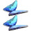 4St Blauwe Alloy Applique Patch DIY Mode Accessoires 3