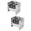 2St Multifunctionele Camping Bbq Grill, Rvs En Met Ventilatie Ontwerp 7