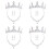 4Sets Decoratieve Kroon En Ketting Set Voor in 7