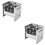 2St Multifunctionele Camping Bbq Grill, Rvs En Met Ventilatie Ontwerp 6