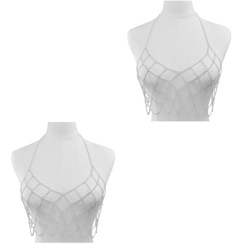 2St Mesh Body Chain Met Verstelbare Ketting Dames 2