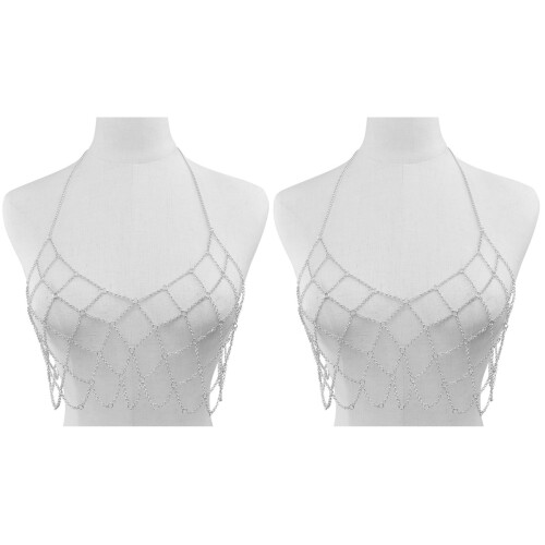 2St Mesh Body Chain Met Verstelbare Ketting Dames 1