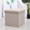 (As show, One size) Multifunction Foldable Storage Stool Foot Rest Stool Storage Box Bench Space Saving for Home 3