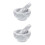 2Sets Marble Garlic Masher and Pestle Bowl Multi-Purpose Set 6