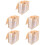 5Pièces Range-Objets Suspendu Beige En Oxford Pour Chambre 8