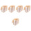 5Pièces Range-Objets Suspendu Beige En Oxford Pour Chambre 6