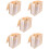 5Pièces Range-Objets Suspendu Beige En Oxford Pour Chambre 10