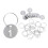 80Pièces Marqueurs Clés Acier Argent Usages Multiples 2