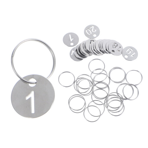 80Pièces Marqueurs Clés Acier Argent Usages Multiples 1