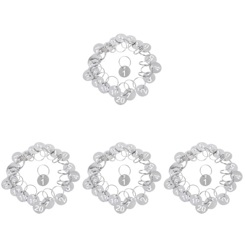 80Pièces Marqueurs Clés Acier Argent Usages Multiples 2