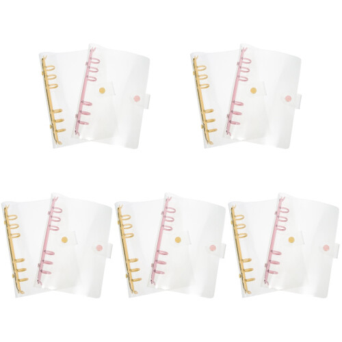 10Pièces Protège- -Notes Coloré 6 Anneaux PVC Pour Et École 1